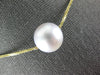 LARGE AAA SOUTH SEA PEARL 18KT YELLOW GOLD 3D 12MM SOLITAIRE FLOATING NECKLACE