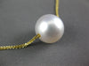 LARGE AAA SOUTH SEA PEARL 18KT YELLOW GOLD 3D 12MM SOLITAIRE FLOATING NECKLACE