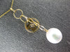 ESTATE .02CT DIAMOND & AAA SOUTH SEA PEARL 14K YELLOW GOLD FLOWER LARIAT PENDANT
