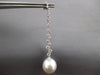 LARGE & LONG 1.53CT DIAMOND & SOUTH SEA PEARL 18K WHITE GOLD 3D HANGING EARRINGS