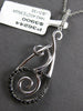 .40CT WHITE & BLACK DIAMOND 14KT WHITE GOLD 3D MUSICAL NOTE FUN FLOATING PENDANT