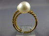 LARGE .60CT DIAMOND & AAA GOLDEN & WHITE SOUTH SEA PEARL 18KT YELLOW GOLD RING