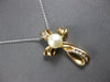 .14CT DIAMOND & AAA SOUTH SEA PEARL 14KT YELLOW GOLD 3D CROSS FLOATING PENDANT