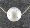 EXTRA LARGE .23CT DIAMOND & AAA SOUTH SEA PEARL 18KT YELLOW GOLD ETOILE NECKLACE