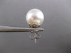 LARGE .35CT DIAMOND & AAA SOUTH SEA PEARL 18KT WHITE GOLD 3D MOON STUD EARRINGS
