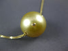 LARGE .20CT DIAMOND & AAA GOLDEN SOUTH SEA PEARL 18KT YELLOW GOLD LOVE NECKLACE