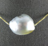 EXTRA LARGE AAA SOUTH SEA PEARL 18KT YELLOW GOLD SOLITAIRE FLOATING NECKLACE
