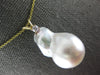EXTRA LARGE .07CT DIAMOND AAA SOUTH SEA PEARL 14KT YELLOW GOLD TEAR DROP PENDANT