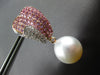 LARGE 5.2CT DIAMOND & AAA PINK SAPPHIRE & SOUTH SEA PEARL 18K ROSE GOLD EARRINGS