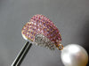LARGE 5.2CT DIAMOND & AAA PINK SAPPHIRE & SOUTH SEA PEARL 18K ROSE GOLD EARRINGS