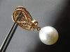 LARGE 5.2CT DIAMOND & AAA PINK SAPPHIRE & SOUTH SEA PEARL 18K ROSE GOLD EARRINGS