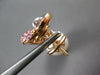 LARGE 5.2CT DIAMOND & AAA PINK SAPPHIRE & SOUTH SEA PEARL 18K ROSE GOLD EARRINGS