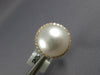 LARGE .37CT DIAMOND & AAA SOUTH SEA PEARL 18K YELLOW GOLD CLASSIC HALO LOVE RING