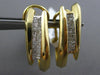 .38CT DIAMOND 14KT YELLOW GOLD 2 ROW PRINCESS UMBRELLA CLIP ON HANGING EARRINGS