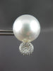 LARGE .49CT DIAMOND & AAA SOUTH SEA PEARL 18KT WHITE GOLD CLASSIC STUD EARRINGS