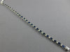 6.75CT DIAMOND & AAA SAPPHIRE 18K WHITE GOLD EMERALD CUT & ROUND TENNIS BRACELET