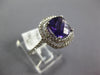 2.84CT DIAMOND & AAA AMETHYST 14K WHITE GOLD CUSHION DOUBLE HALO SQUARE FUN RING