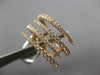 ESTATE WIDE 0.88CT DIAMOND 18KT ROSE GOLD CLASSIC MULTI ROW CRISS CROSS FUN RING