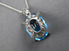 20.49CT WHITE & CANARY DIAMOND & BLUE TOPAZ 14KT WHITE & ROSE GOLD OVAL PENDANT