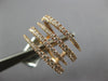 ESTATE WIDE 0.88CT DIAMOND 18KT ROSE GOLD CLASSIC MULTI ROW CRISS CROSS FUN RING