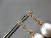 .44CT DIAMOND & AAA SOUTH SEA PEARL 18KT ROSE GOLD 3D TEAR DROP HANGING EARRINGS