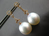 .44CT DIAMOND & AAA SOUTH SEA PEARL 18KT ROSE GOLD 3D TEAR DROP HANGING EARRINGS