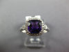 1.62CT DIAMOND & AAA AMETHYST 14KT WHITE GOLD CUSHION & ROUND FILIGREE FUN RING