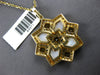3.20CT DIAMOND & YELLOW SAPPHIRE & MOTHER OF PEARL 14KT YELLOW GOLD STAR PENDANT