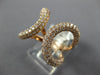 ESTATE LARGE 1.50CT DIAMOND 18KT ROSE GOLD MULTI ROW LOVE KNOT TENSION FUN RING