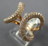 ESTATE LARGE 1.50CT DIAMOND 18KT ROSE GOLD MULTI ROW LOVE KNOT TENSION FUN RING