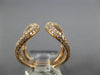 ESTATE LARGE 1.50CT DIAMOND 18KT ROSE GOLD MULTI ROW LOVE KNOT TENSION FUN RING