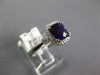 1.62CT DIAMOND & AAA AMETHYST 14KT WHITE GOLD CUSHION & ROUND FILIGREE FUN RING