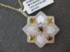 3.20CT DIAMOND & YELLOW SAPPHIRE & MOTHER OF PEARL 14KT YELLOW GOLD STAR PENDANT