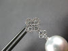LARGE .77CT DIAMOND & AAA SOUTH SEA PEARL 18KT WHITE GOLD 4 LEAF CLOVER EARRINGS