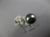 ESTATE LARGE .46CT DIAMOND & AAA TAHITIAN PEARL 18KT WHITE GOLD FLOWER FUN RING