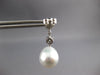 LARGE .79CT DIAMOND & AAA SOUTH SEA PEARL 18K WHITE GOLD FLOWER HANGING EARRINGS