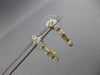 ESTATE .50CT DIAMOND 14KT YELLOW GOLD ROUND & BAGUETTE UMBRELLA HANGING EARRINGS
