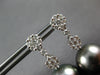 ESTATE .79CT DIAMOND & AAA TAHITIAN PEARL 18K WHITE GOLD FLOWER HANGING EARRINGS