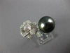 ESTATE LARGE .46CT DIAMOND & AAA TAHITIAN PEARL 18KT WHITE GOLD FLOWER FUN RING
