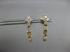 ESTATE .50CT DIAMOND 14KT YELLOW GOLD ROUND & BAGUETTE UMBRELLA HANGING EARRINGS