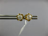ESTATE .50CT DIAMOND 14KT YELLOW GOLD 3D CLASSIC ROUND FUN LOVE STUD EARRINGS