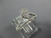 ESTATE 0.57CT DIAMOND 18KT WHITE GOLD 3D CLUSTER PEAR SHAPE CROWN FUN RING
