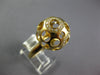 EXTRA LARGE .21CT DIAMOND 14KT YELLOW GOLD 3D OPEN CIRCULAR DOME SHAPE FUN RING