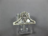 ESTATE 0.57CT DIAMOND 18KT WHITE GOLD 3D CLUSTER PEAR SHAPE CROWN FUN RING