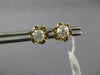 ESTATE .50CT DIAMOND 14KT YELLOW GOLD 3D CLASSIC ROUND FUN LOVE STUD EARRINGS