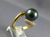 LARGE .48CT DIAMOND & AAA TAHITIAN PEARL 18KT YELLOW GOLD 3D INFINITY LOVE RING
