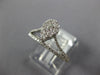 ESTATE 0.57CT DIAMOND 18KT WHITE GOLD 3D CLUSTER PEAR SHAPE CROWN FUN RING
