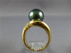 LARGE .48CT DIAMOND & AAA TAHITIAN PEARL 18KT YELLOW GOLD 3D INFINITY LOVE RING