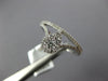 ESTATE 0.57CT DIAMOND 18KT WHITE GOLD 3D CLUSTER PEAR SHAPE CROWN FUN RING