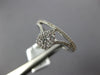 ESTATE 0.57CT DIAMOND 18KT WHITE GOLD 3D CLUSTER PEAR SHAPE CROWN FUN RING